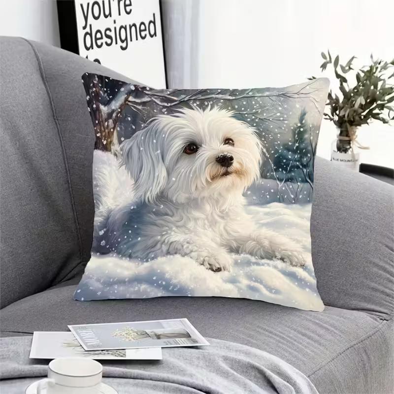 Милая наволочка с принтом животных Плоская 2D-печать не настоящая вышивка ночной диван ночная подушка для дивана Style-11 белый 599₽