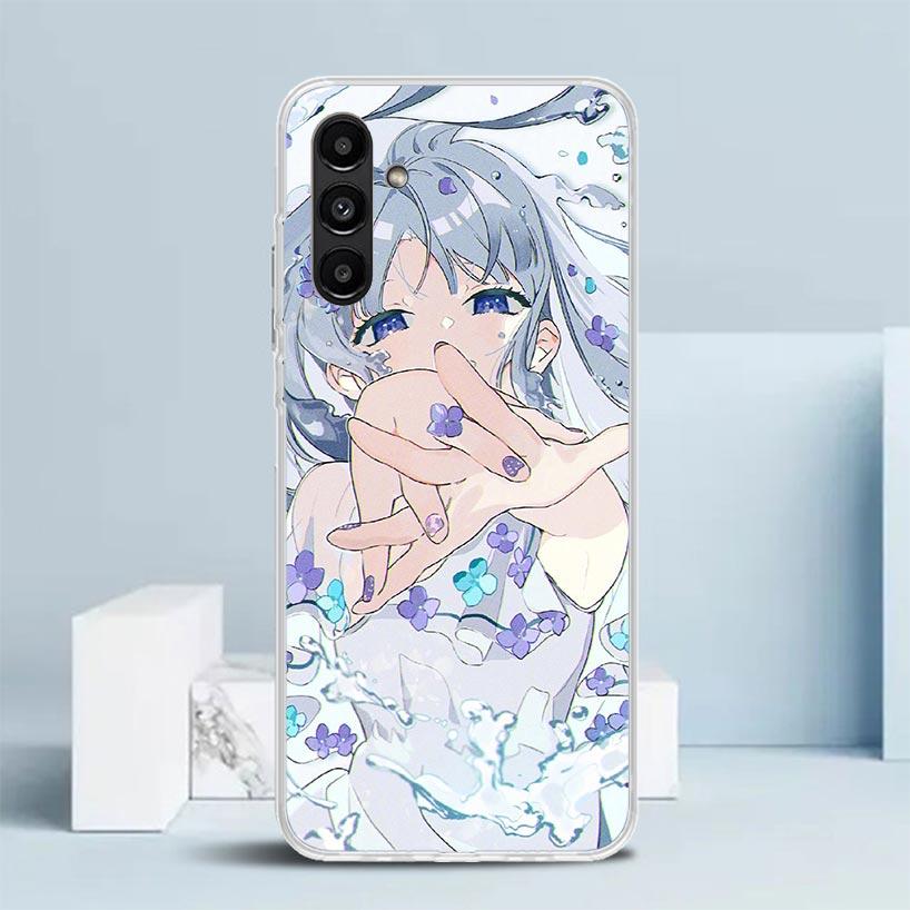 Cute Anime Girl INS Phone Case For Samsung Galaxy A17 A37 A57 A16 A15 A14 A13 A56 A55 A54 A53 A36 A35 A34 A33 A26 A25 A24 A23 Ga