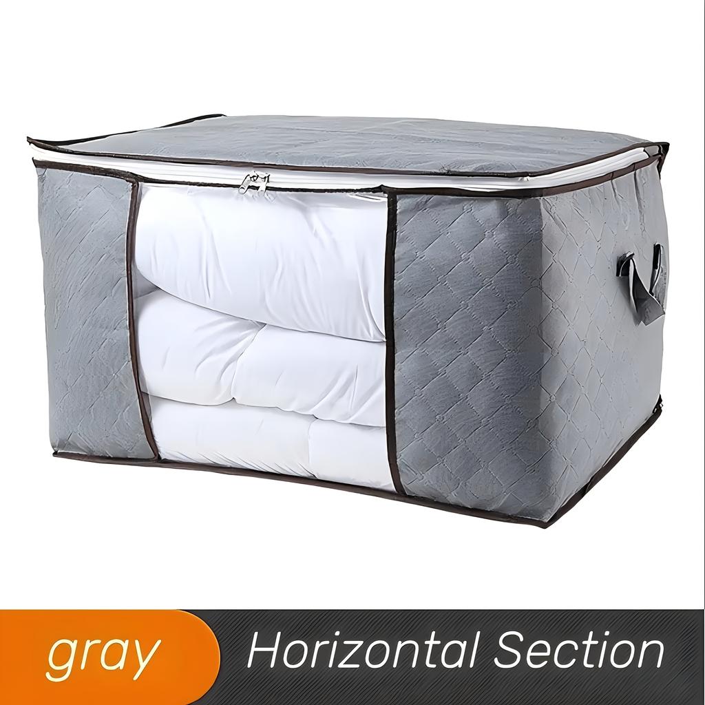 1pc Quilted Clothes Storage Bag with Clear Window - Dustproof,  for Moving, Packing, and Organizing Towels and Linens, Clothes Organizer Storage