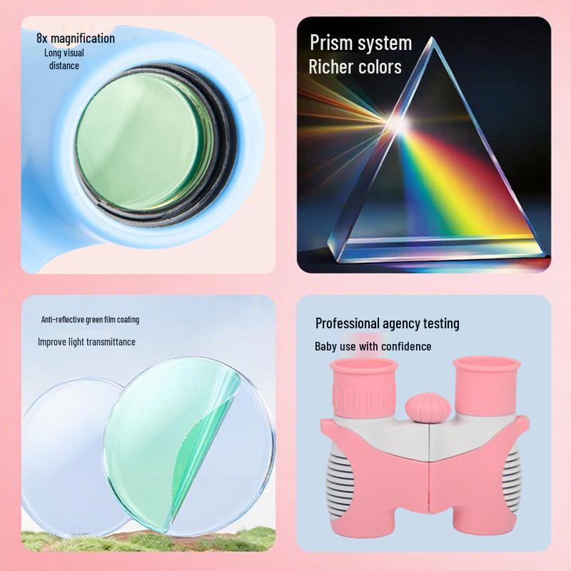 Kids' Optical Glass Telescope Binoculars 10X22 with Eye Protection