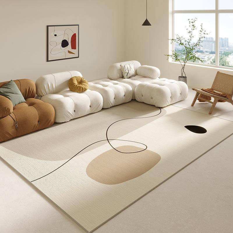 Simple Geometric Ins Line Wind Carpet Living Room Bed In Front of the Large Carpet Easy To Take Care of Non-slip Soft Rug