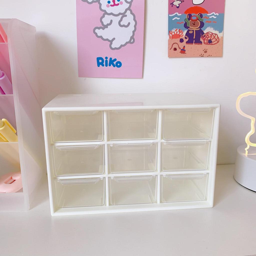 Simple Drawer-Style Stationery and Cosmetics Storage Box for Desk and Dorm