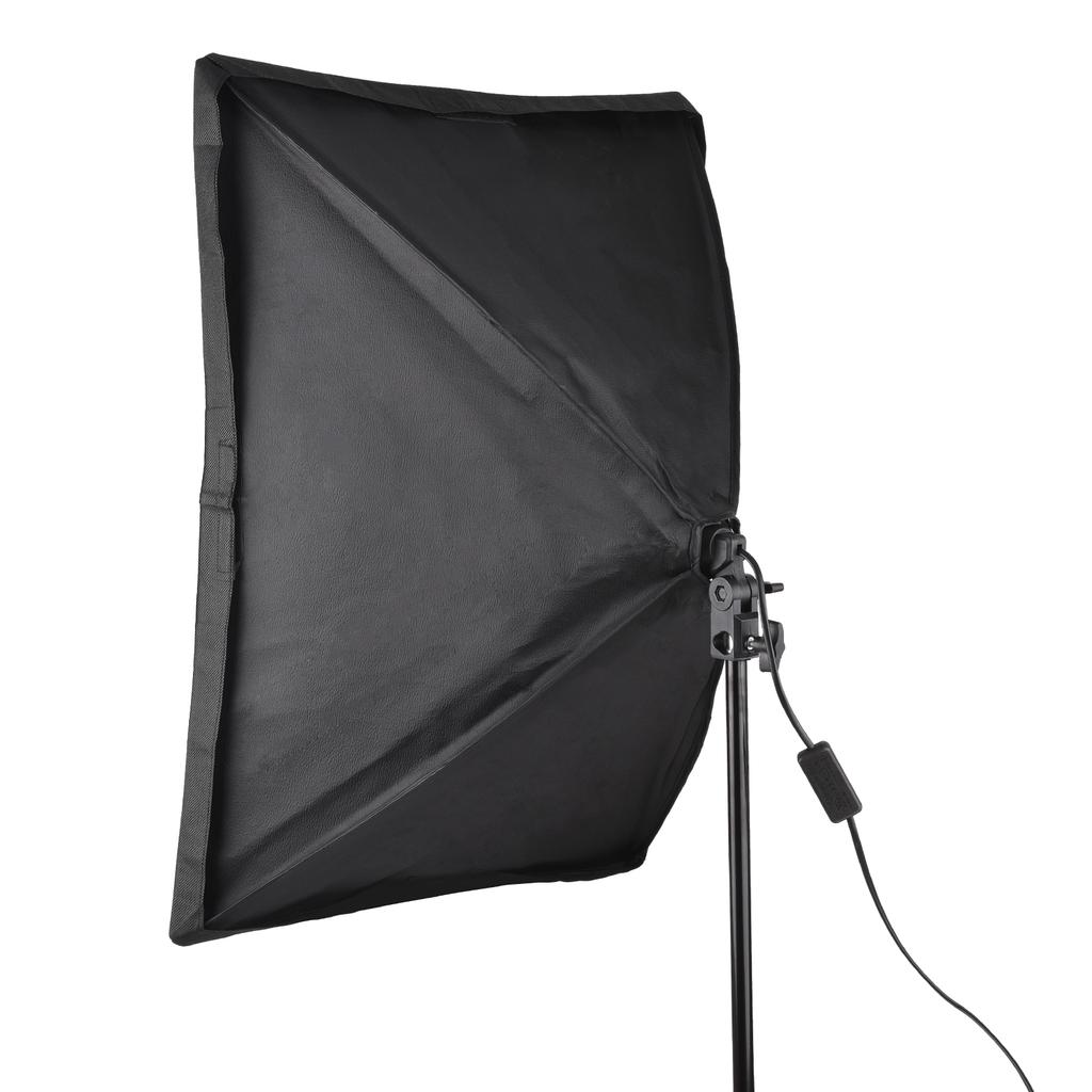 Studio Photography Softbox Kit with 50x70cm Softbox * 1 + 2M Metal Tripod Stand * 1 for Live Streaming Portrait Product