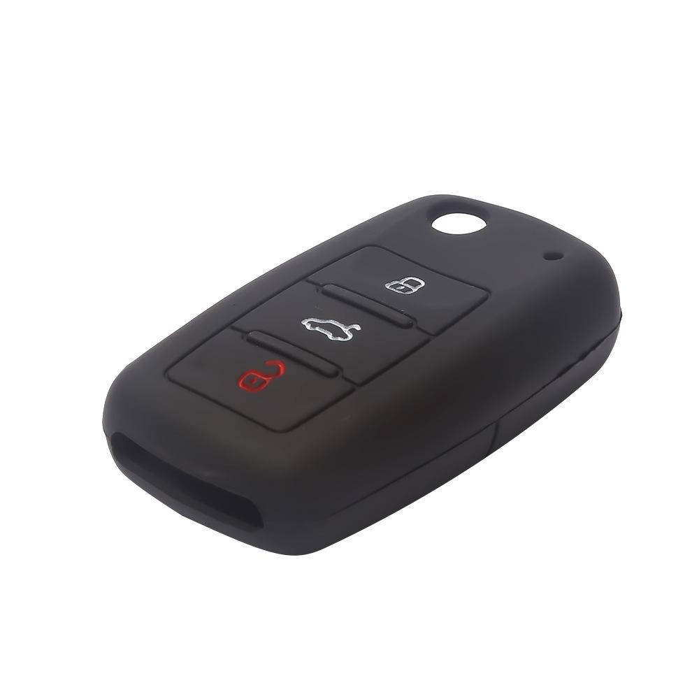 

Силиконовый чехол для ключа Volkswagen с 3 кнопками: Бора, Сагитар, Линъю, CC, Гольф, Тигуан, Лавида