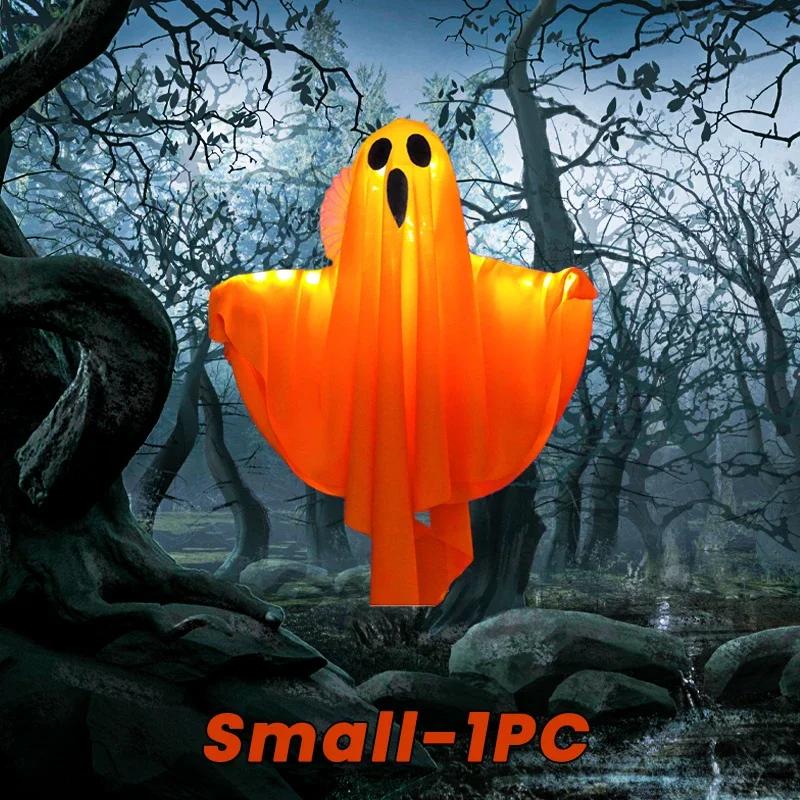 

Halloween LED Ghost Lights DIY Hanging Decor Spooky Indoor Party Atmosphere Lighting For Home Scary Decorations Party Supplies