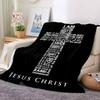 Christian Art Flannel Blanket Throw Blanket Soft Warm Sofa Bed Camping home Decor Unique Christmas Gift C926135