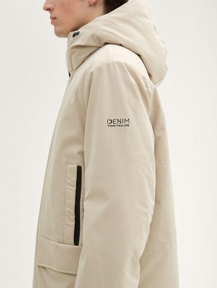Winter Jacket Tom Tailor Denim Parka Hood Beige