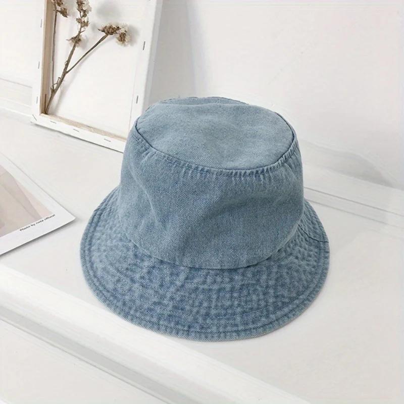

New denim fisherman hat, thin and fashionable multifunctional hat, sun protection basin hat, suitable for both men and women 56-58cm