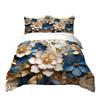 3D Digital Printing Three-Dimensional Flower Diy Quilt Cover Three-Piece Bedding