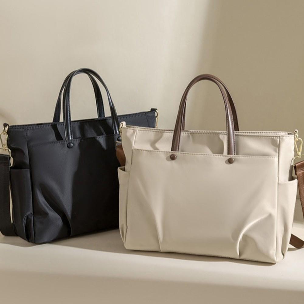 Shoulder Strap Portable Laptop Bags Side Pocket 15/16inch Laptop Handbag Solid Color with Handle Notebook Sleeve Bag Office Use
