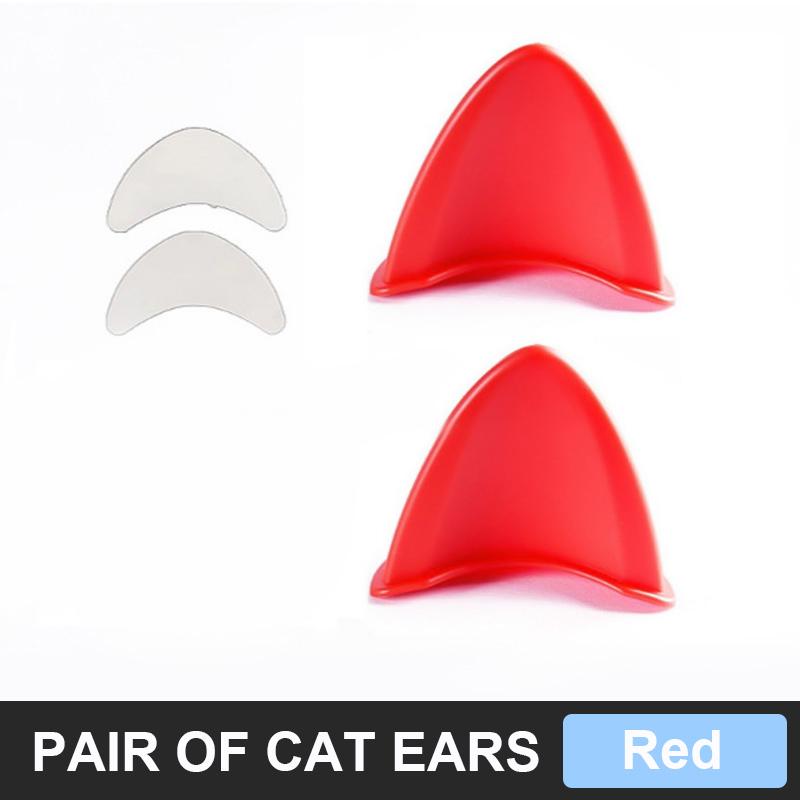 

SEAMETAL 2Pc Motorcycle Helmet Cat Ears Cute Decoration Style Helmet Universal Accessories красный