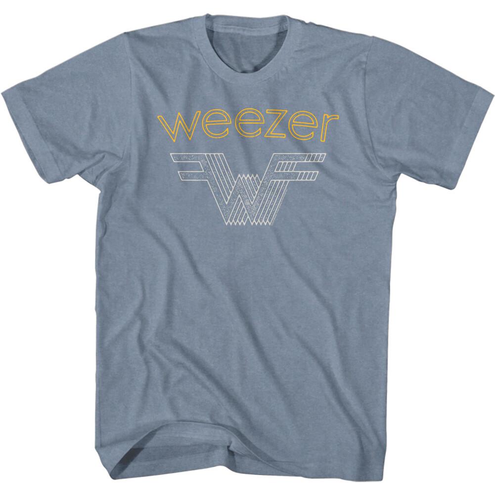 Weezer Stacked Band Logo Men T Shirt Rock Music Merch XXXXL