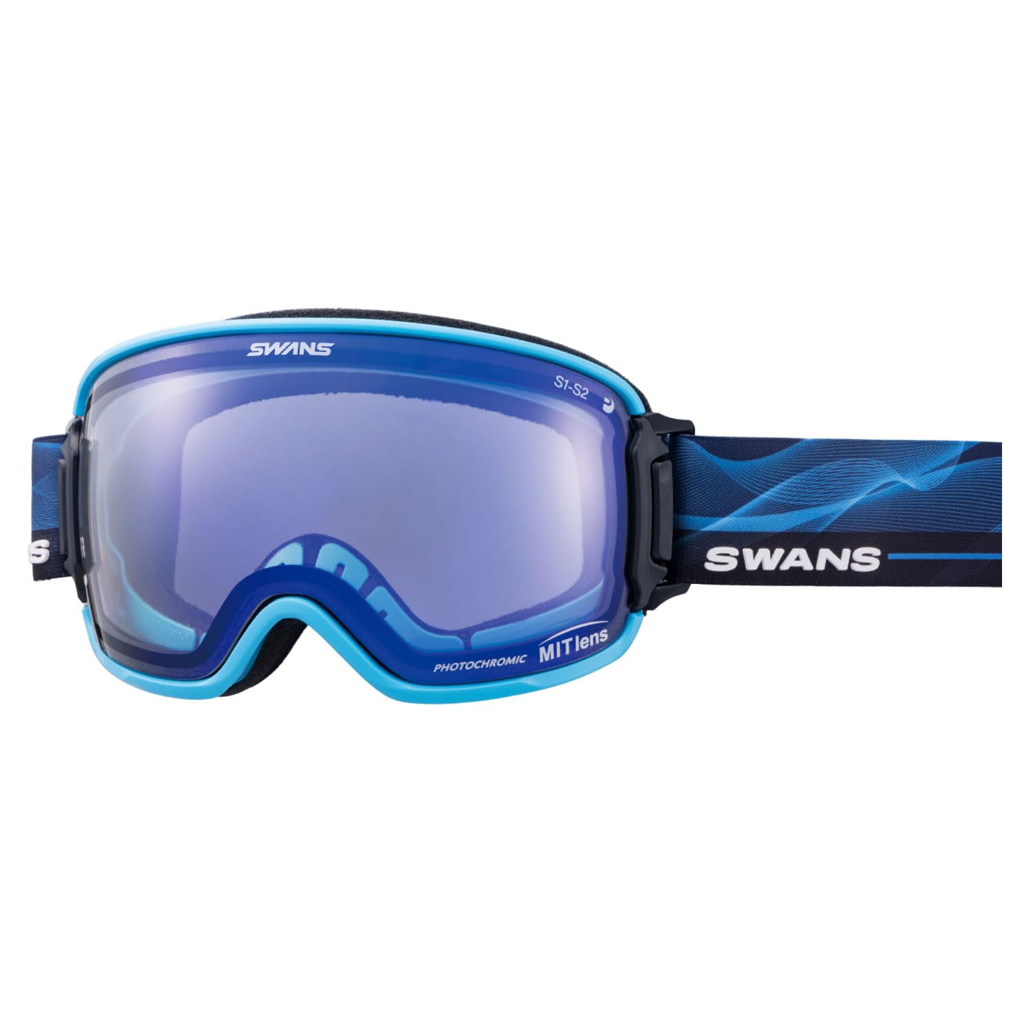 

Swans RIDGELINE Snow Made in Glasses MIT Spherical MIT Blue Mirror x Light Gray UV Glasses and Goggles, Japan, Anti-Fog, Compatible, Photochromic,