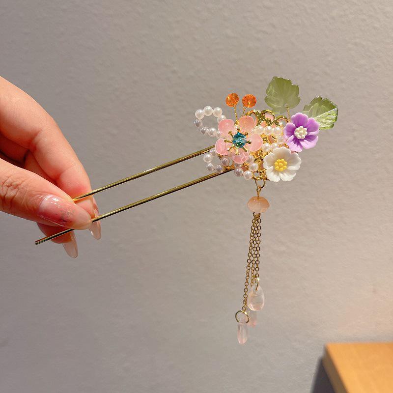 

Элегантная заколка-кисточка «Ландыш» 2024 для женщин – Идеально подходит для высоких причесок, ципао и ханьфу.