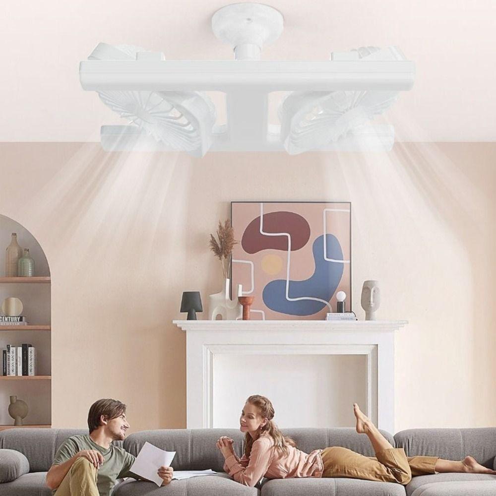 60W Power LED Ceiling Fan Double Blades Ceiling Fan Light Fan Lamp Remote Control Fan Kitchen Use