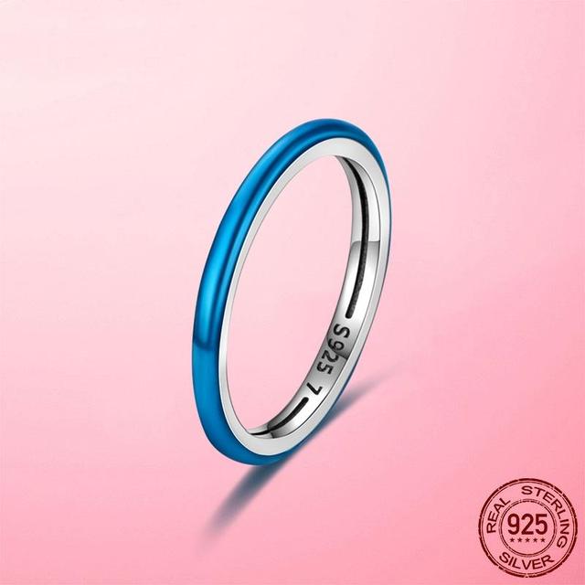 Pierścionek damski 2022 nowy srebro 925 błyszczące i polerowane linie palec serdeczny dla kobiet ślub biżuteria zaręczynowa prezent Anel