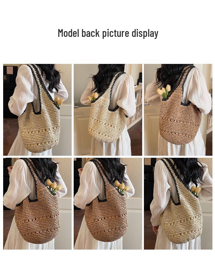 Spring 2026 Woven Beach Tote - Crossbody & Shoulder Handbag