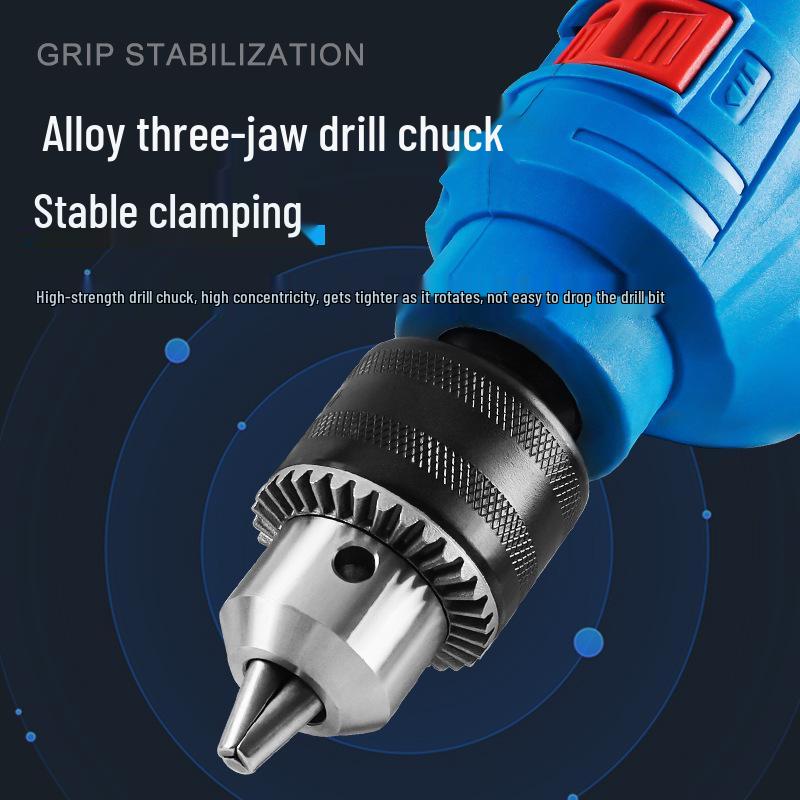 Multifunctional Electric Drill: Handheld 220V Hammer, Screwdriver, Pistol, and Wrench.