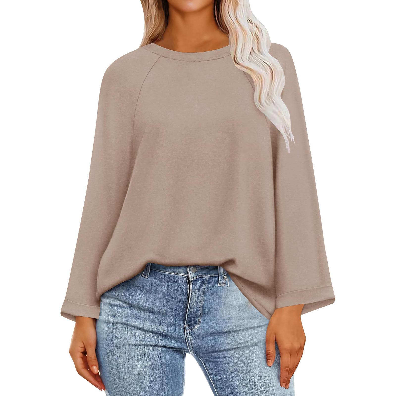 

Женские негабаритные толстовки с круглым вырезом, футболки с длинными рукавами и цветными блоками, повседневные топы XXL бежевый