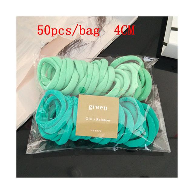50/100PCS New Women Girls Candy Colors Nylon Basic Scrunchie Hair Tie Ponytail Hold Hair Rubber Bands Fashion Hair Accessories
