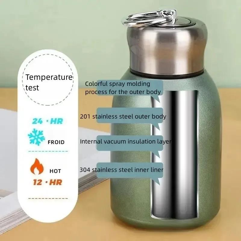 300ml Stainless Steel Mug Portable Mini Insulated Travel Camping Thermos Cup for Gift