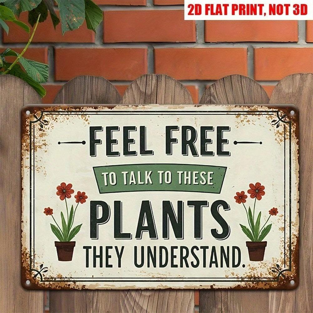Vintage Botanical Metal Sign Garden Wall Decor Plant Lover Home Decoration