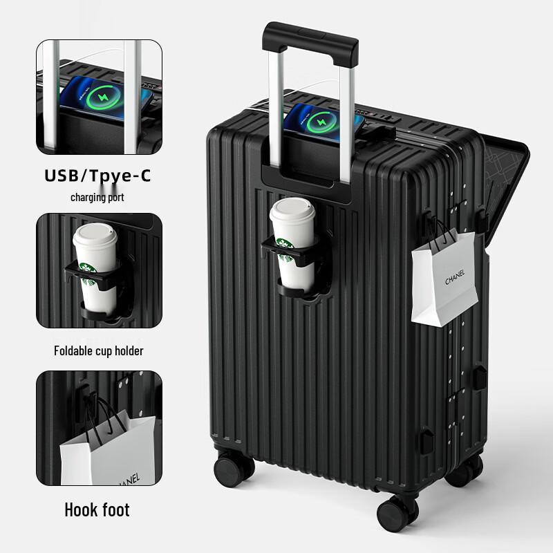 Front-Opening Large Capacity Travel Suitcase