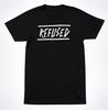 Refused Logo Schwarzes T-Shirt Klassisches Hardcore Punk Band Text Grafik T-Shirt