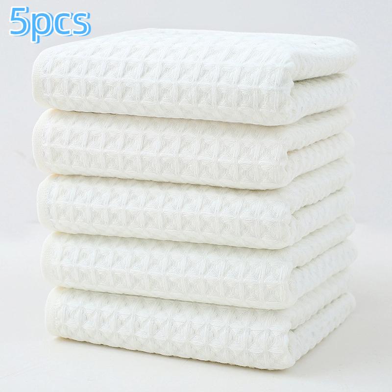 Pure Cotton Waffle Towel Set Cotton Towels Gift Set All Cotton Towel Soft Absorbent Thickened Pure Cotton Bath Towel 80X35cm