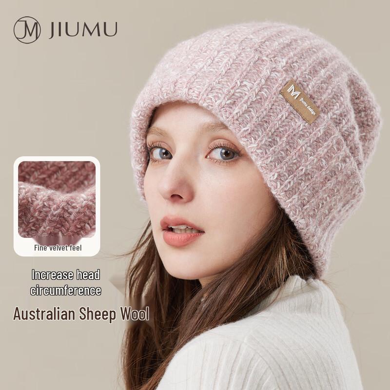 JIUMU Women s Thickened Sheep Wool Beanie Hat