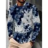 Men'S Trendy Round-Neck Long-Sleeve T-Shirt with a Unique Chain Pattern Print, Stylish And Versatile for Casual Wear