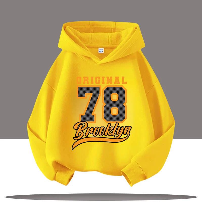 2025 New Style Boys' Sport Shirt Retro Digital Cartoon Print Children's Hooded Coat Girls' Casual Top Autumn/Winter Clothing