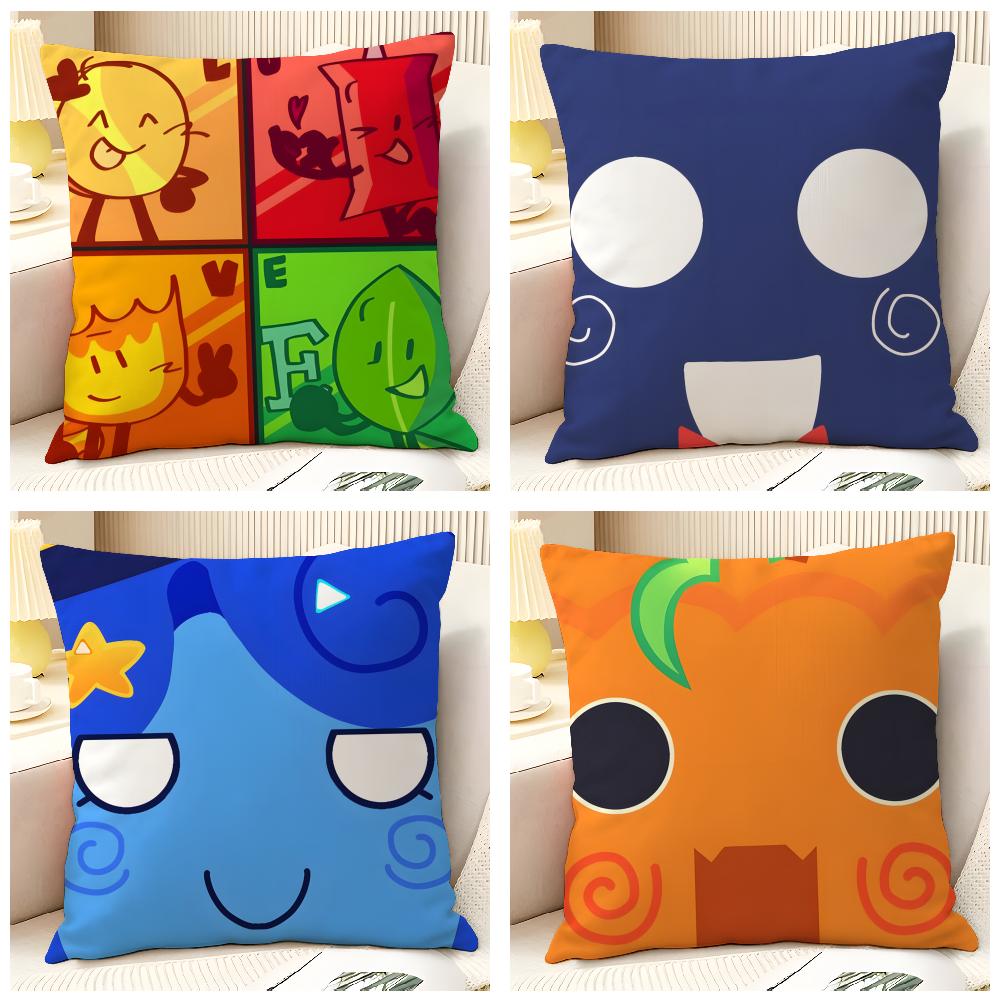 Bfdi B-Battle For Dream Island 3 Pillow Case Natural Linen Pillow Case Double-Sided Decor Sofa Pillowcase Home Decor