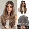 * HD large area lace wig medium black brown long straight hair fashion full hood lace Wig