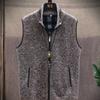 Sweater Cardigan Vest Men's Wear Fall and Winter Knitwear Warm Padded Thickened Jacket Zip Coat Harajuku