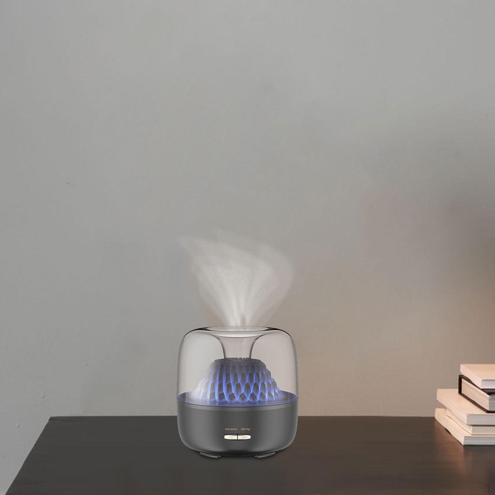 

200ml Air Humidifier 2 Mode Spray with Nightlights, Essential Oil Diffuser for Fireplace чорний