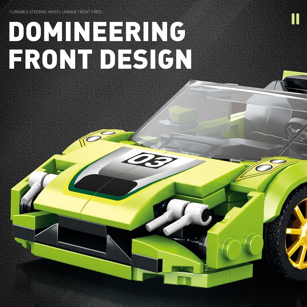 Racing Sport Model Car Building Blocks Set Collectible Race Car Display Model Creative for Car Lovers & Kids  Boys 8+ 363PCS
