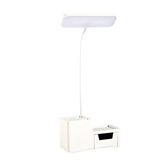 LED Desk Lamp Dimmable Flicker Free Flexible Hose Design Eye Protection High Brightness Illumination Rechargeable 2-in-1 Eye-caring