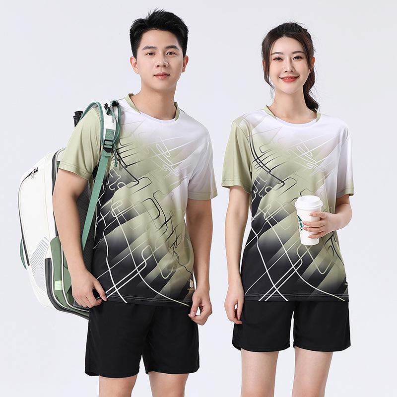 Unisex Quick-Dry Marathon  Sports Suit - Track, Badminton, Table Tennis - Short Sleeve 2XS