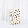 12/30pcs Merry Christmas Paper Tote Bags with Gold Foil Prints Reusable Holiday Bags for Gifts and Favors Packing Candy