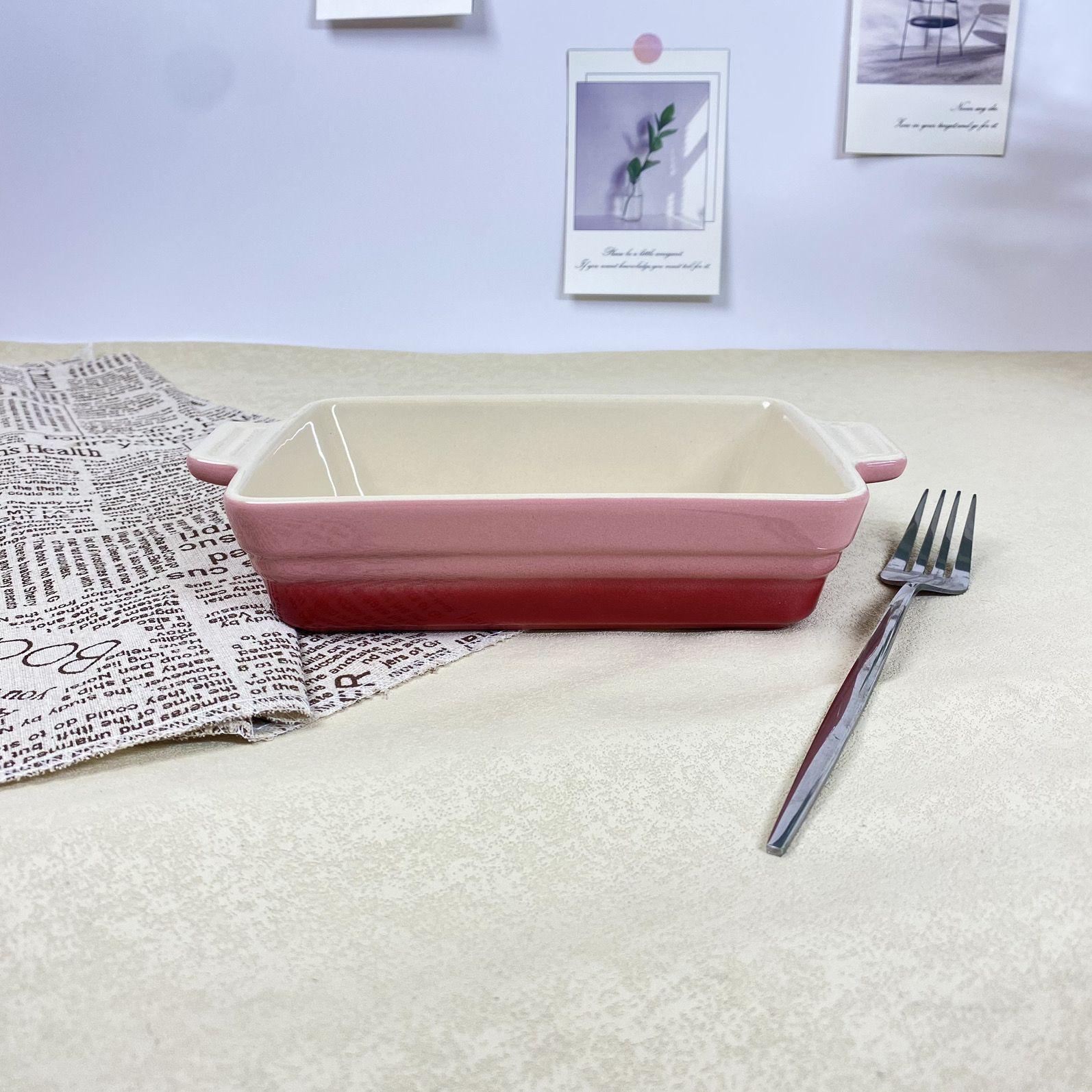 

Блюдо для рыбы во французском стиле, фарфор холодных цветов, прямоугольное барбекю, глубокая миска для выпечки, посуда для духовки и микроволновой печи 23cm 13cm