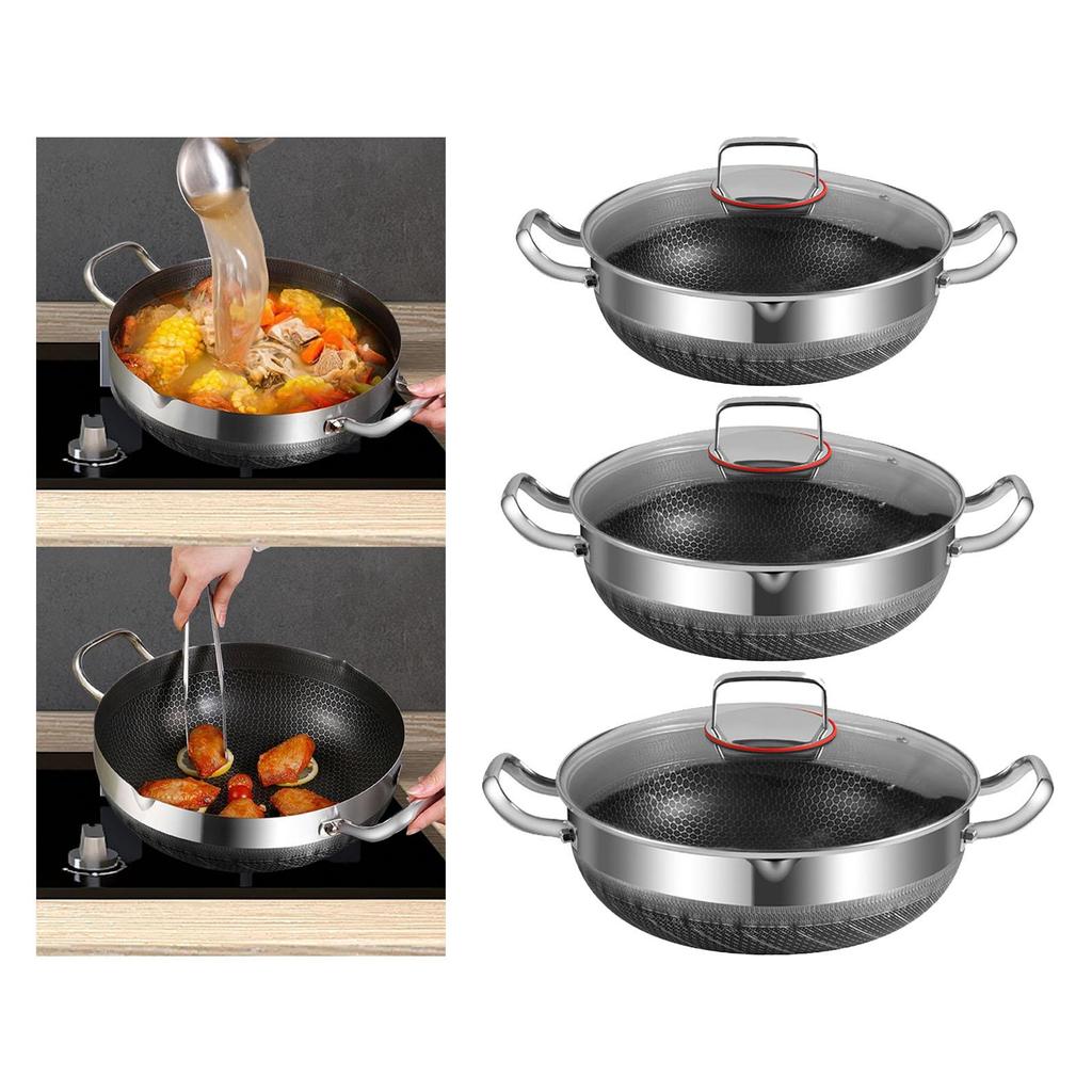 Stainless Steel Cooking Pot with Handles for Induction Cooktop