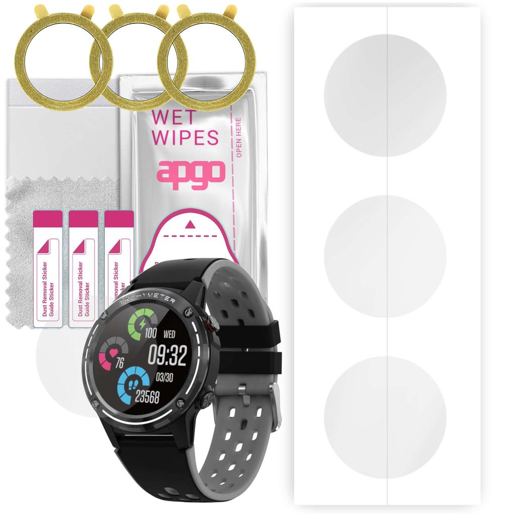 3x Apgo Hydrogel Screen Protector for Maxcom Fit FW47 Argon Lite, Hydrogel Film, with Positioning Layer Easy Installation