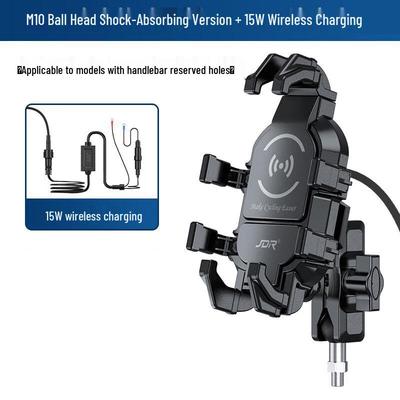 Lishi Motorcycle Phone Mount with 15W Wireless Charging