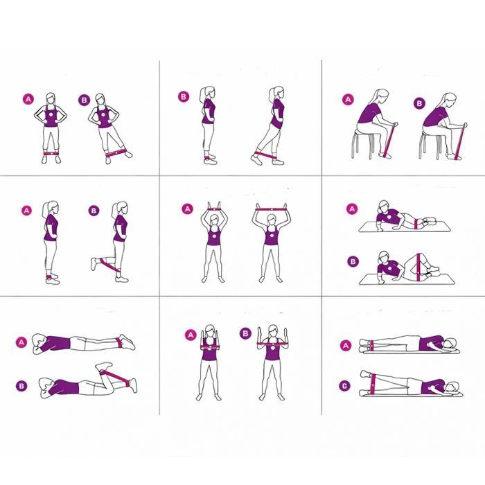 Bande Élastique de Musculation - XAEQUO - 15 kg - Polycoton &amp; Latex - 80 x 3,8 cm - Fitness