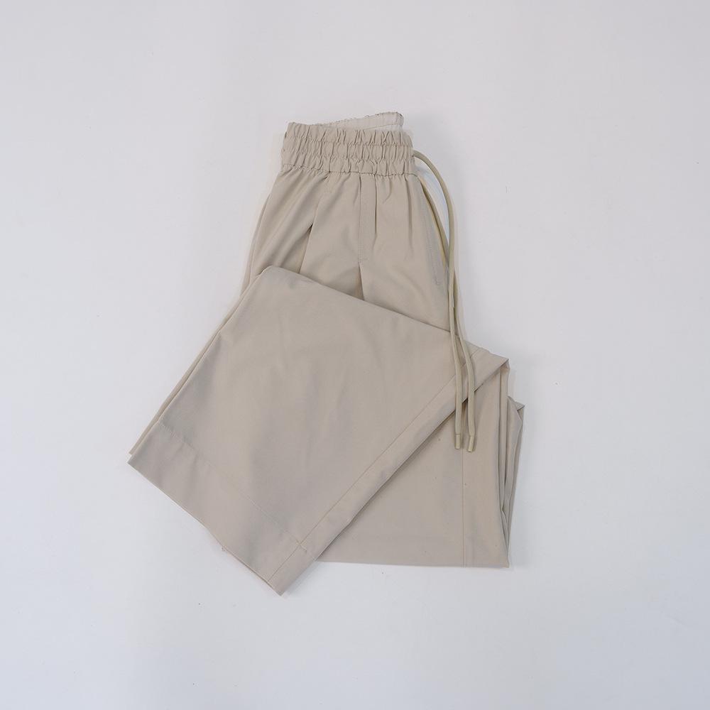 

Женские быстросохнущие брюки для йоги с широкими штанинами: Дышащая, Утягивающая, Средняя посадка, Повседневная одежда для фитнеса на весну/лето. L/Size 6 for 110-120 lbs