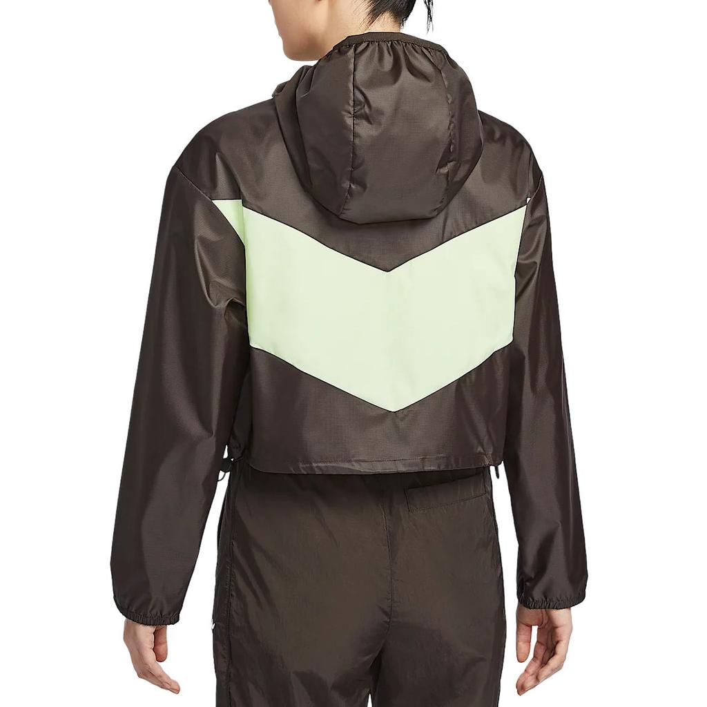 Nike Sportswear SS25 WINDRUNNER Jacket Women's Satin Brown/Light Yellow Green/White HJ1183-220