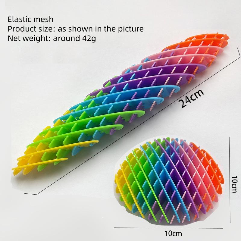 Scalable 3D Deformed Worm Elastic Net New Strange Puzzle Vent Decompression Artifact Pop It Toy Bouncy Ball