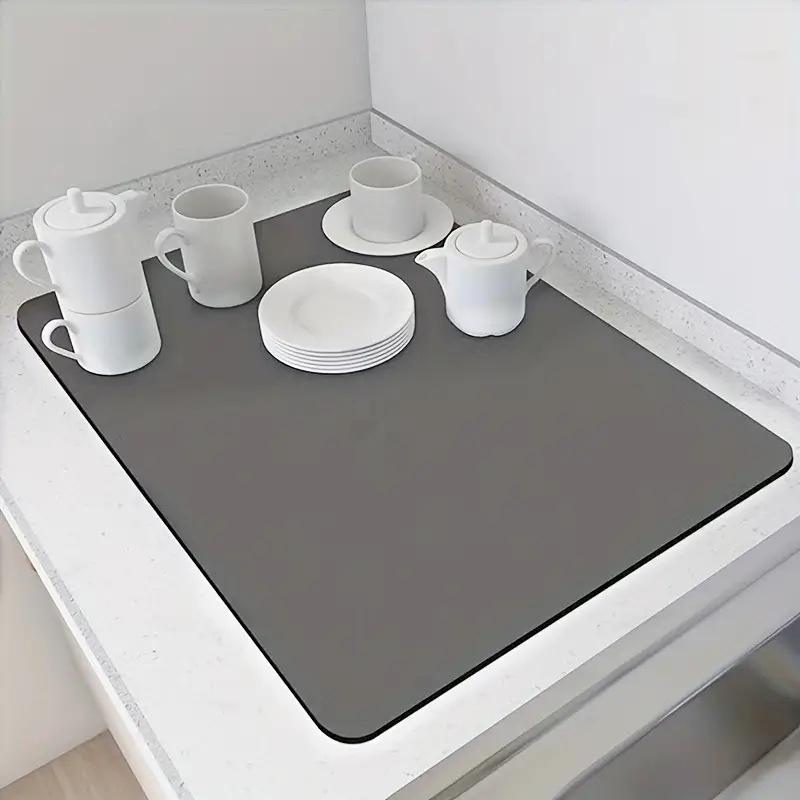 

Коврик для слива кухонной столешницы, впитывающий коврик для раковины, коврик для теплоизоляции стола, простой однотонный нескользящий коврик 40 * 60cm