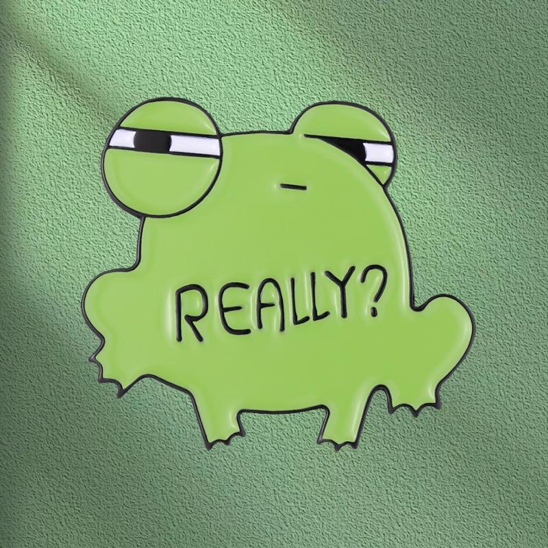 Creative Green Frog Cartoon Animal Alloy Brooch Zheqi